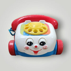 2000 Fisher Price Pull Along Chatter Phone Classic Toddler Baby Toy  Mattel